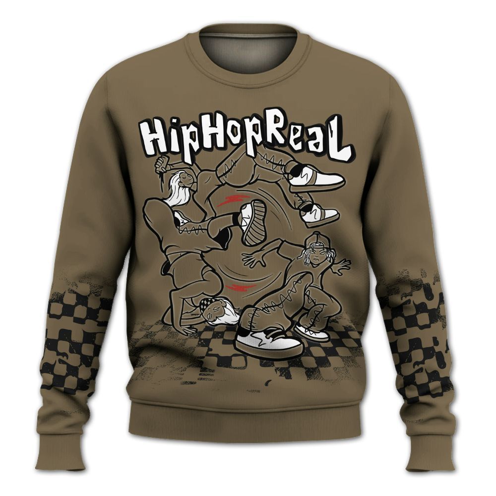 Sweatshirt To Match Olive 9s - Feel Life Street Style All Over Print