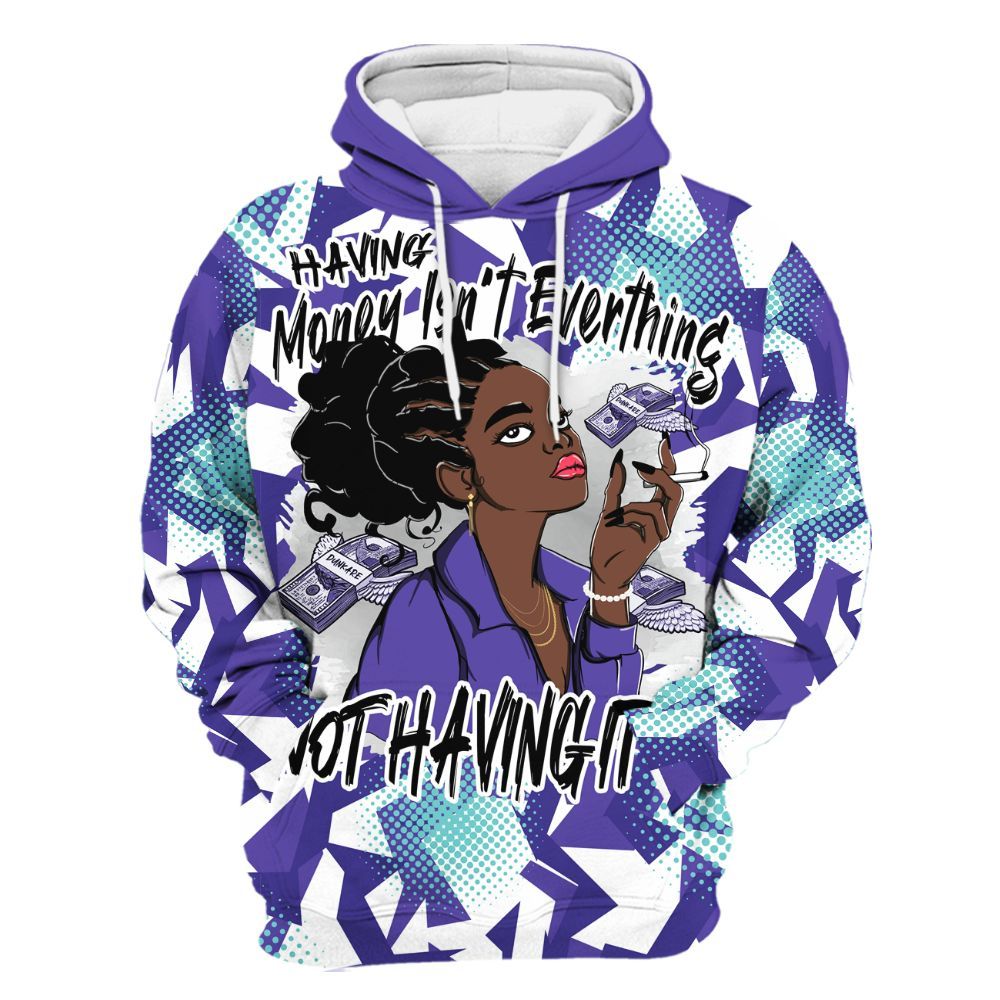 Hoodie To Match Low Hornets 1s - Having Money Isn't Everthing Retro All Over Print