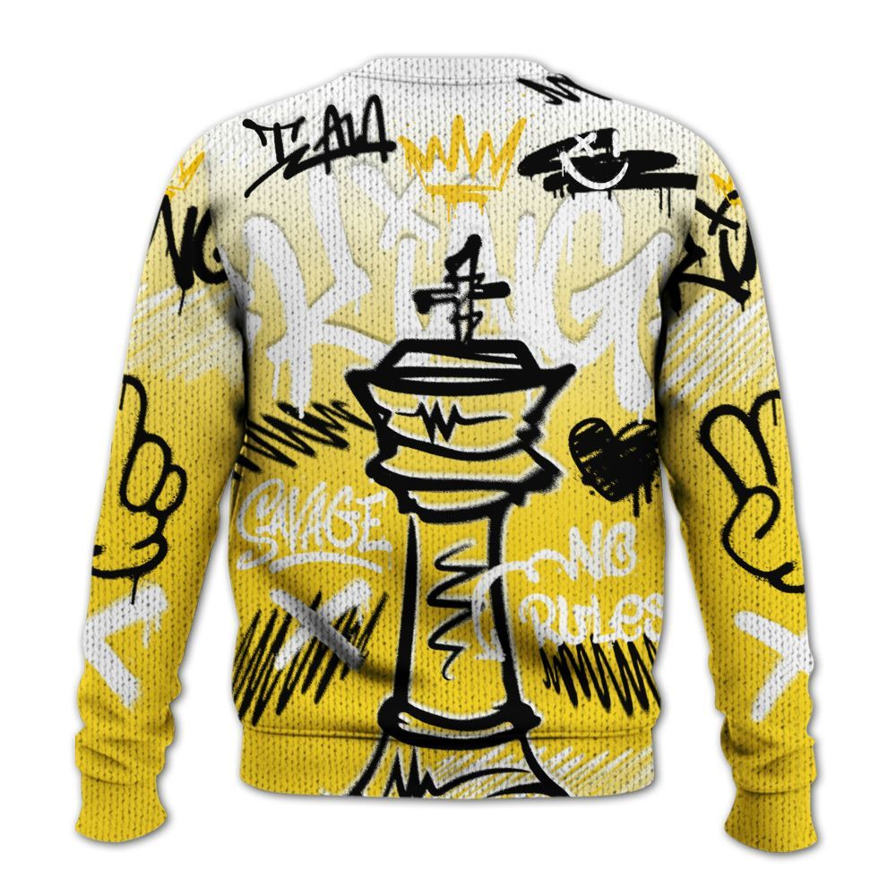 Knitted Sweater To Match Retro Thunder 4s - Street King Chess Streetwear