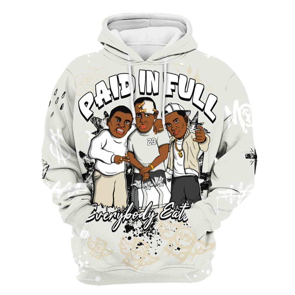 Hoodie To Match Grand Finale 11s Shirt, Everybody Paid In Full Crayon All Over Print
