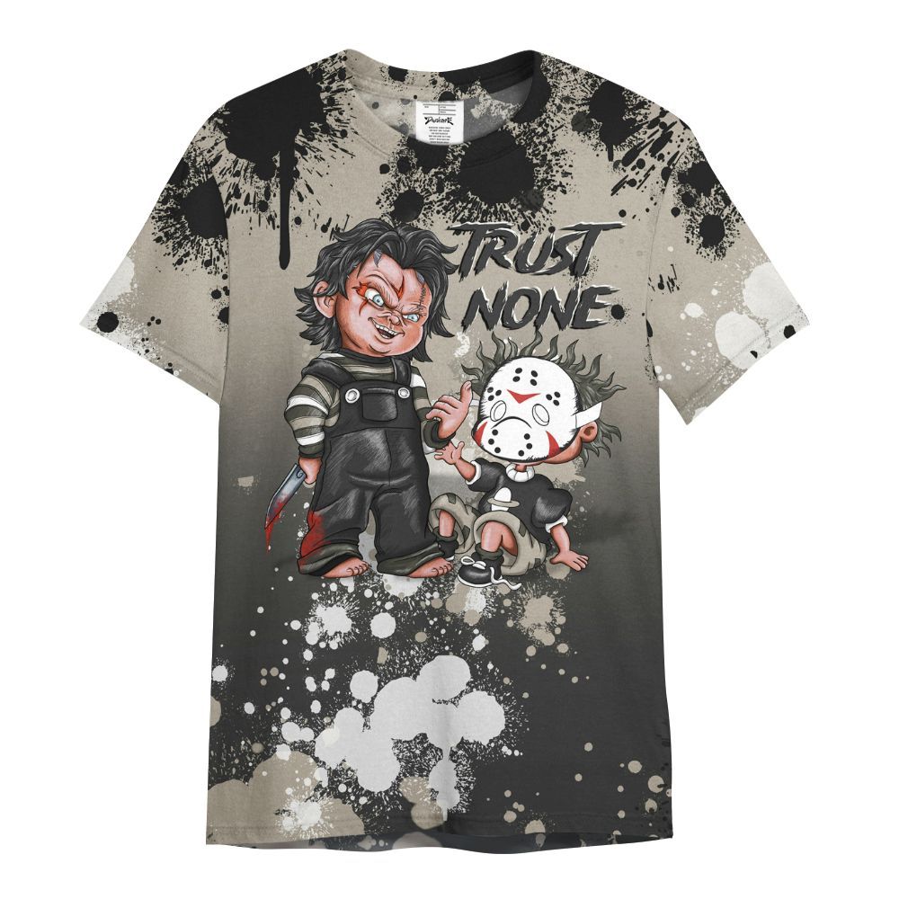 Shirt To Match RM Light Bone 4s - Trust No One Scary All Over Print