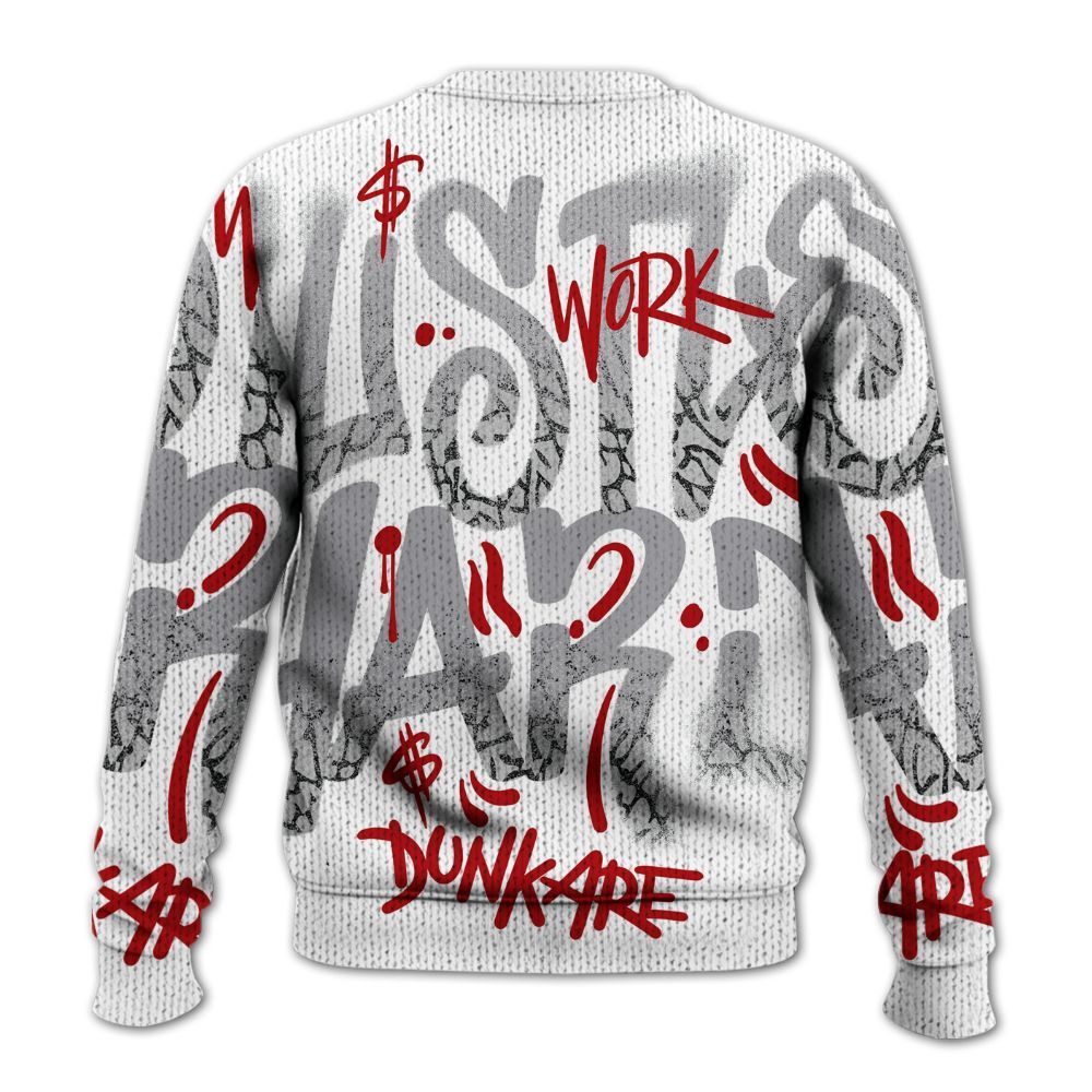 Knitted Sweater To Match Cement Grey 3s - Angel Hustle Hard