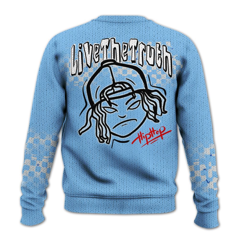 Knitted Sweater To Match University Blue 5s - Feel Life Street Style