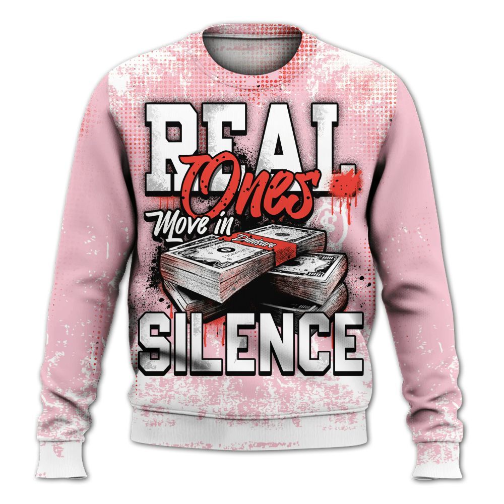 Sweatshirt To Match Retro Awake Arctic Pink - Move In Silence Money Street Retro All Over Print