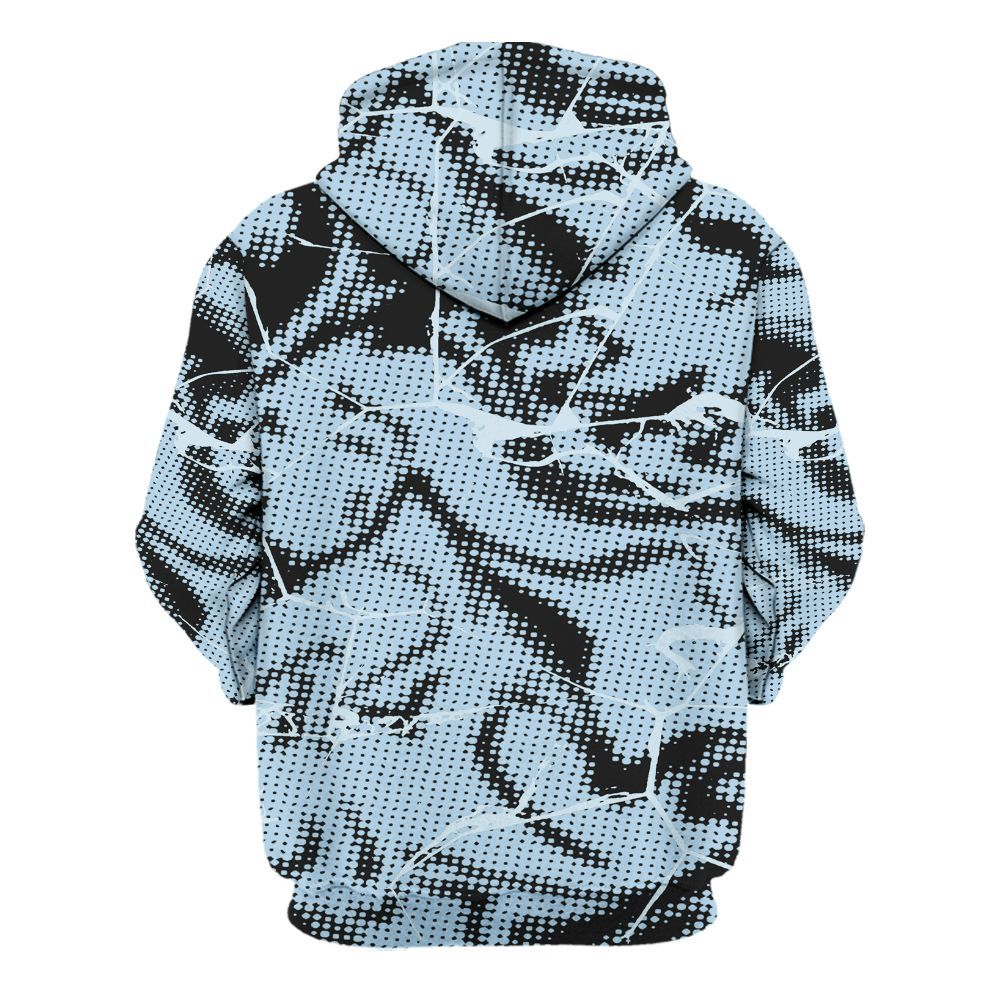 Hoodie To Match Foamposite One Psychic Blue - Dislike Us Crack All Over Print