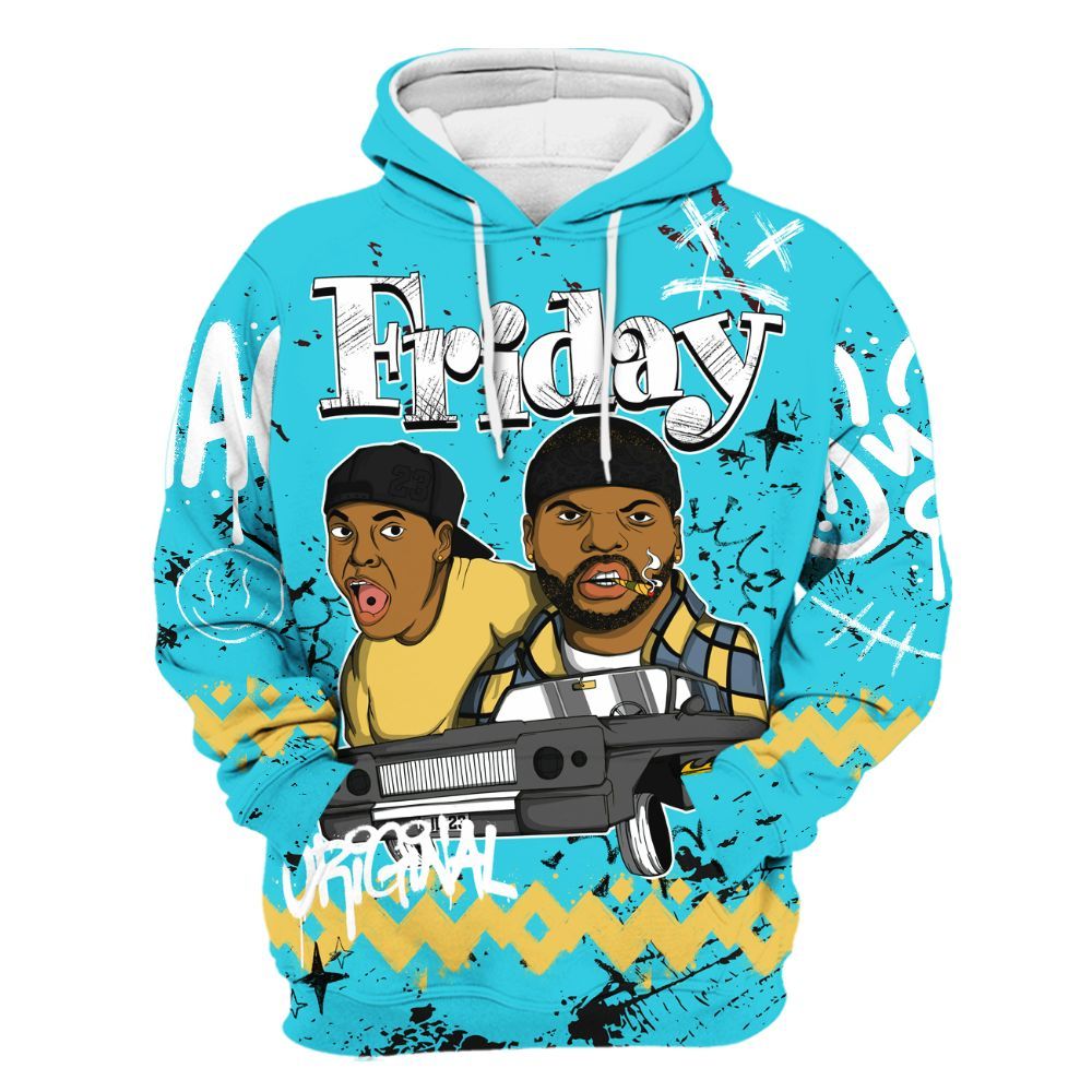 Hoodie To Match Retro Gamma Blue 11s - Friday Sneaker Crayon All Over Print