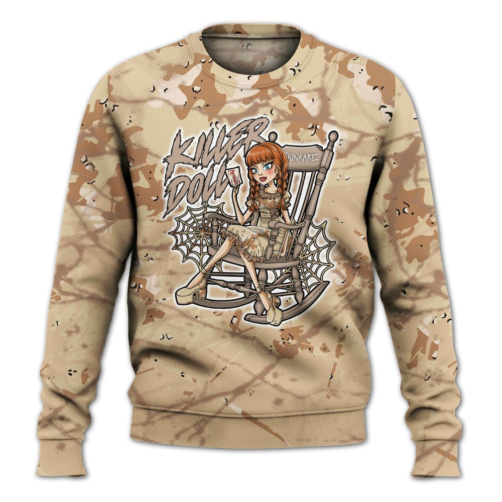 Sweatshirt To Match Desert Camo 3s - Killer Doll-A Halloween Profound All Over Print