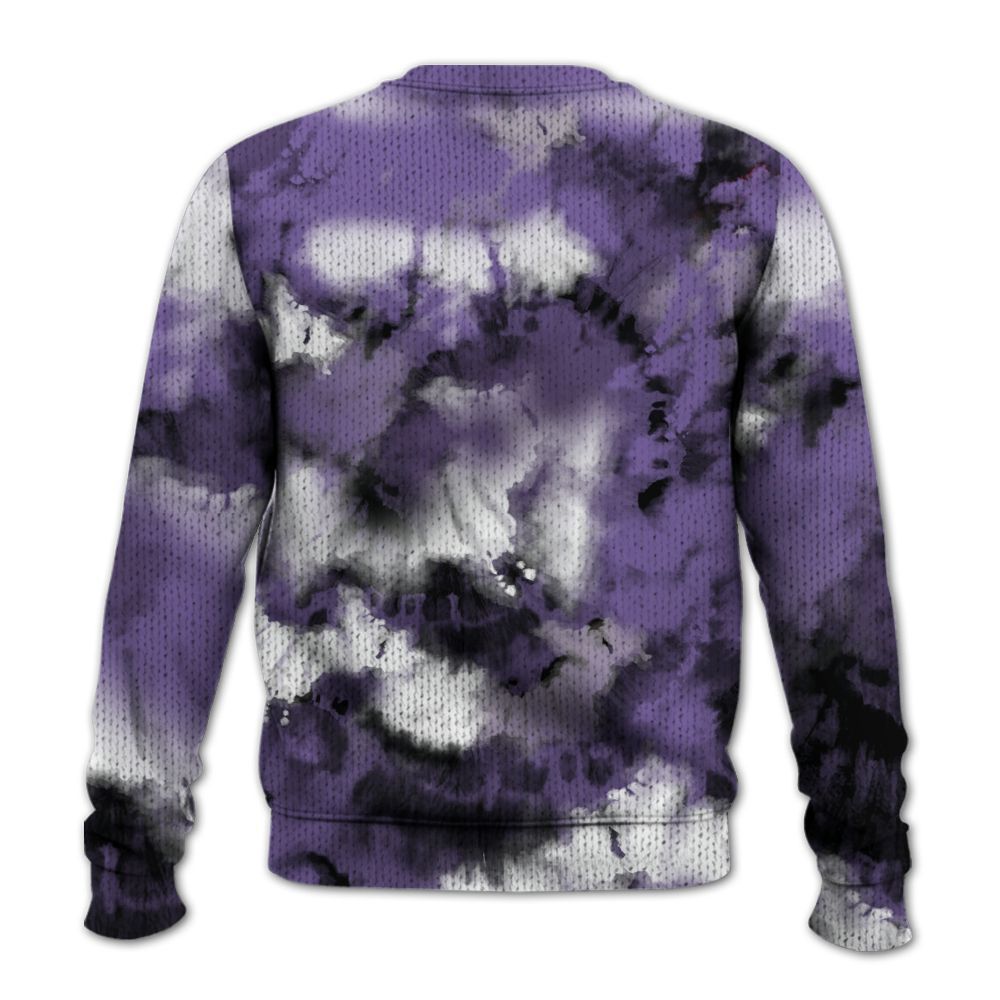 Knitted Sweater To Match Dunk Low Black Raspberry - God Blessed Tie Dye