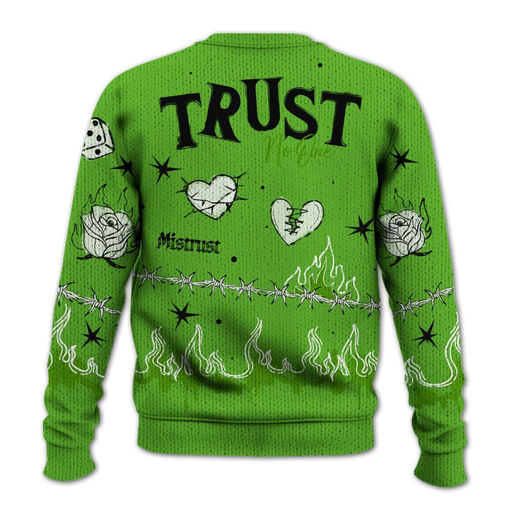 Knitted Sweater To Match Air Foamposite One Volt - Trust No One Snake-Bite Doodle Crayon