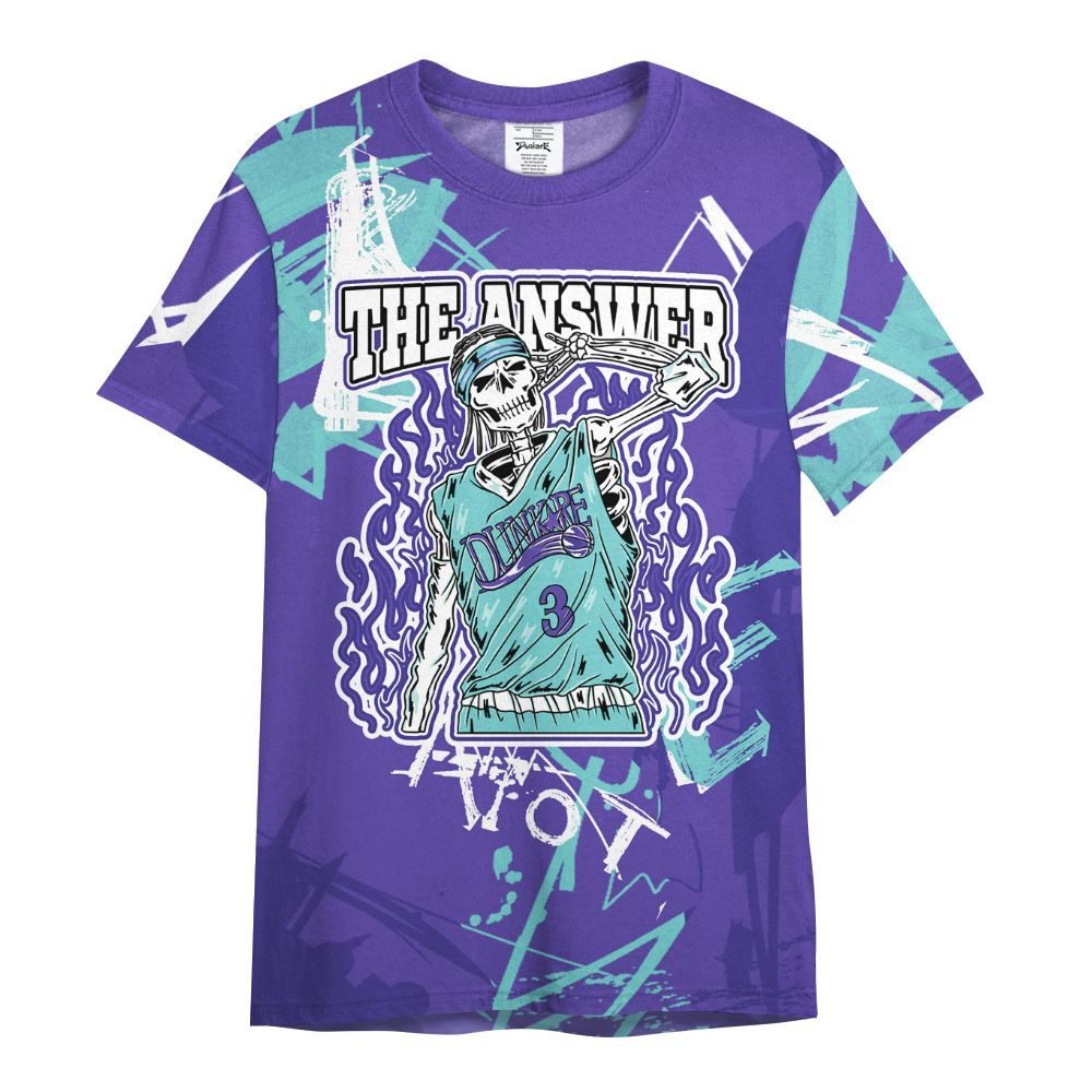 Shirt To Match Low Hornets 1s - Allen Answer Skeleton Messyz All Over Print
