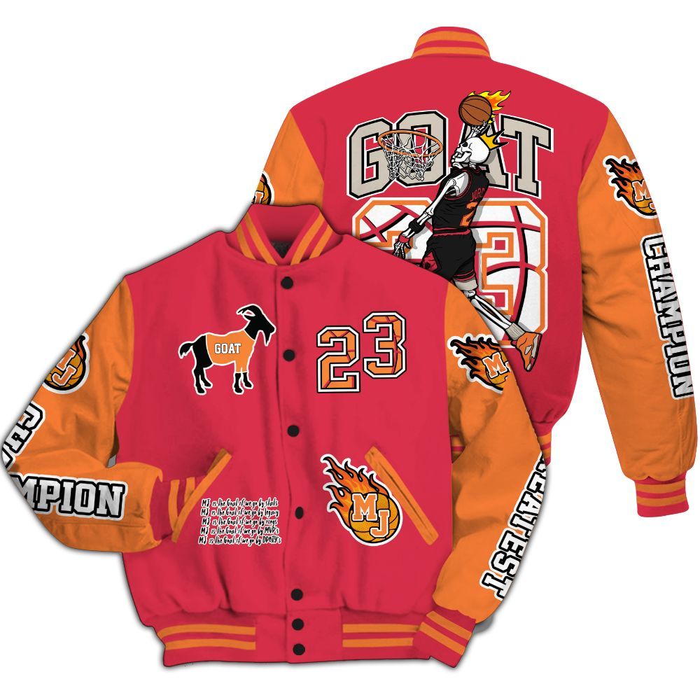 Varsity Jacket To Match Air Max Portal Bright Ceramic - 23 G.0.A.T Jump Up Basketball All Over Print