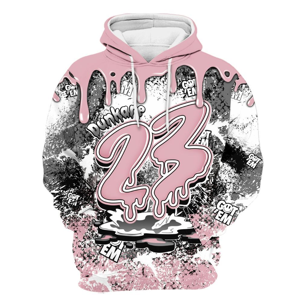 Hoodie To Match Air Max DN Pink Foam - Dripping 23 Drip All Over Print