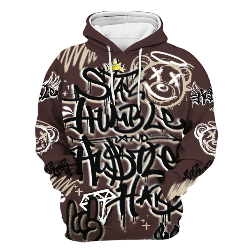 Hoodie To Match Burgundy Crush 3s - Humble Drip Streetwear Graffity All Over Print