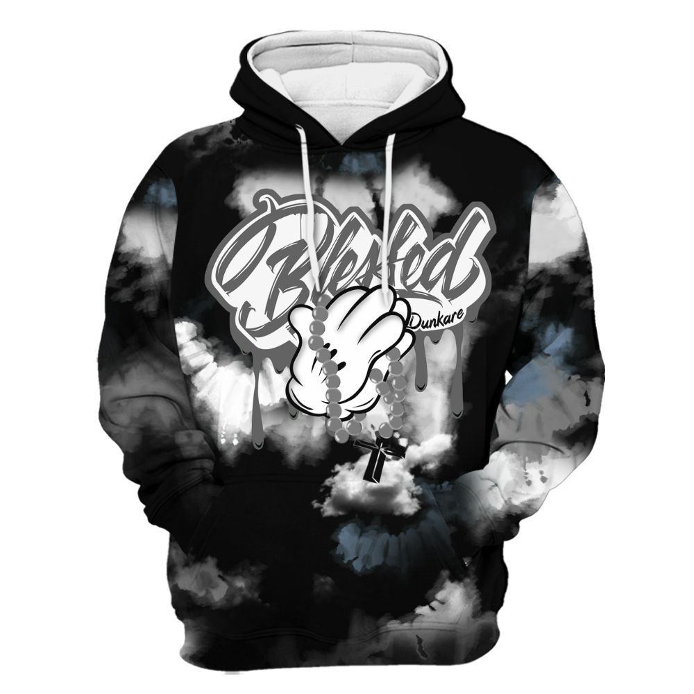 Hoodie To Match Black Chrome 6s - God Blessed Tie Dye All Over Print
