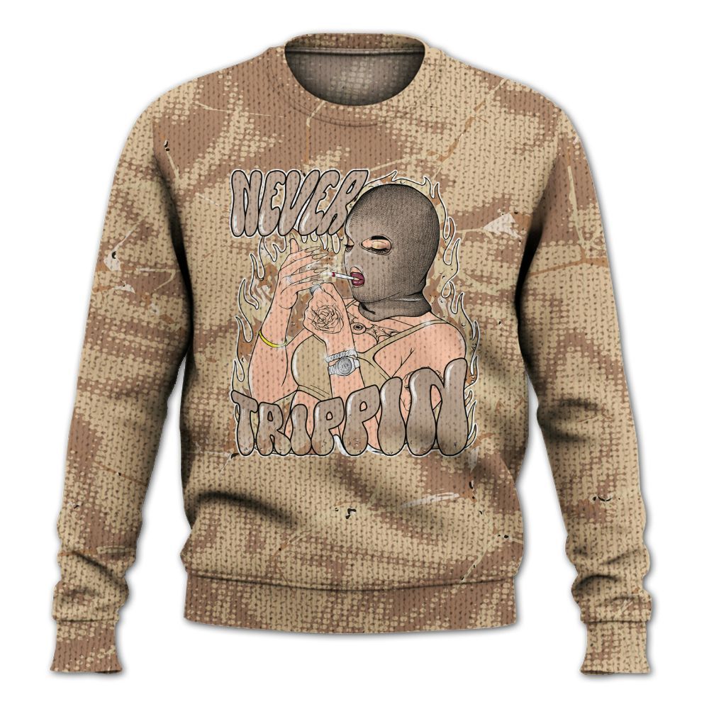 Knitted Sweater To Match Desert Camo 3s - Ne'er Trippin' Unique Crack
