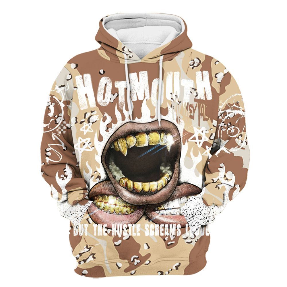 Hoodie To Match Desert Camo 3s - Mouth Burning Street Style All Over Print