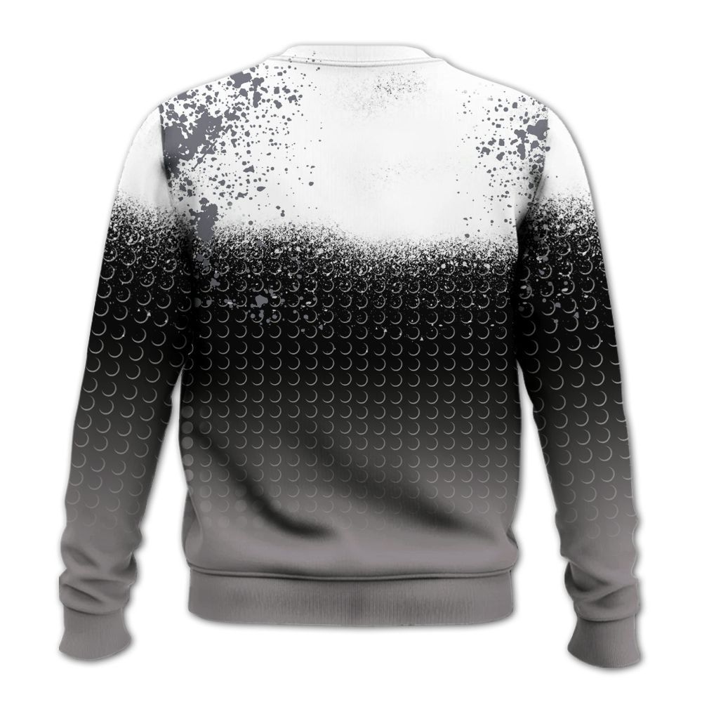 Sweatshirt To Match Cool Grey 11s - Halftone Time Is Money All Over Print