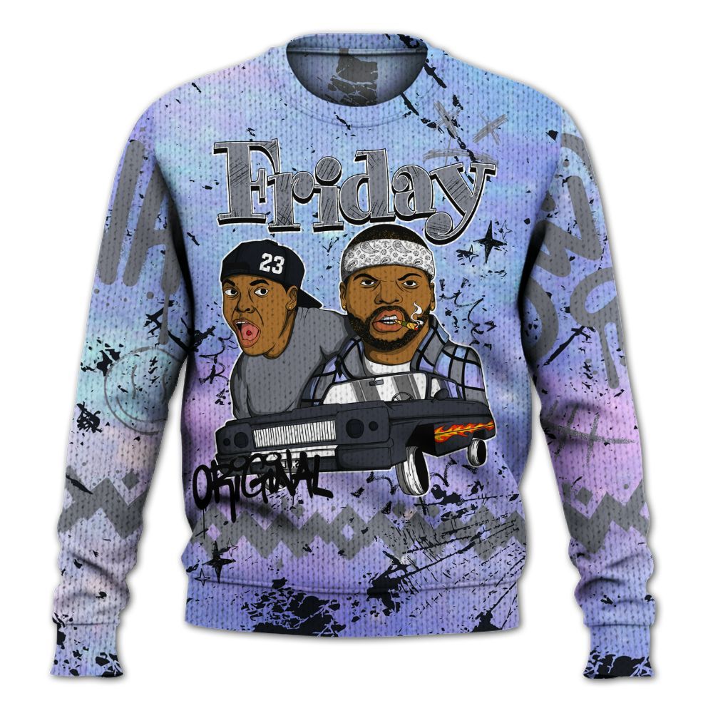 Knitted Sweater To Match Zen Master 4s - Friday Sneaker Crayon