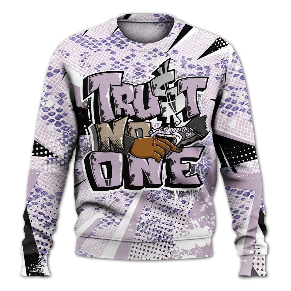 Sweatshirt To Match Air Force 1 Low Purple Snake - Poly Trust No One Dripping All Over Print