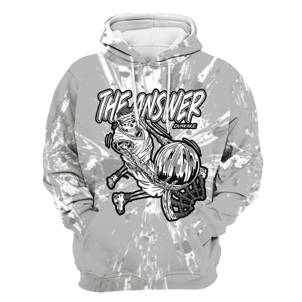 Hoodie To Match Retro Wet Cement 4s - The Answer Skeleton Luxury All Over Print