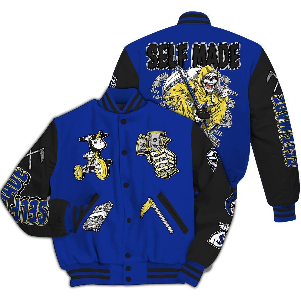 Varsity Jacket To Match Laney 14s - Self Make Skeleton All Over Print