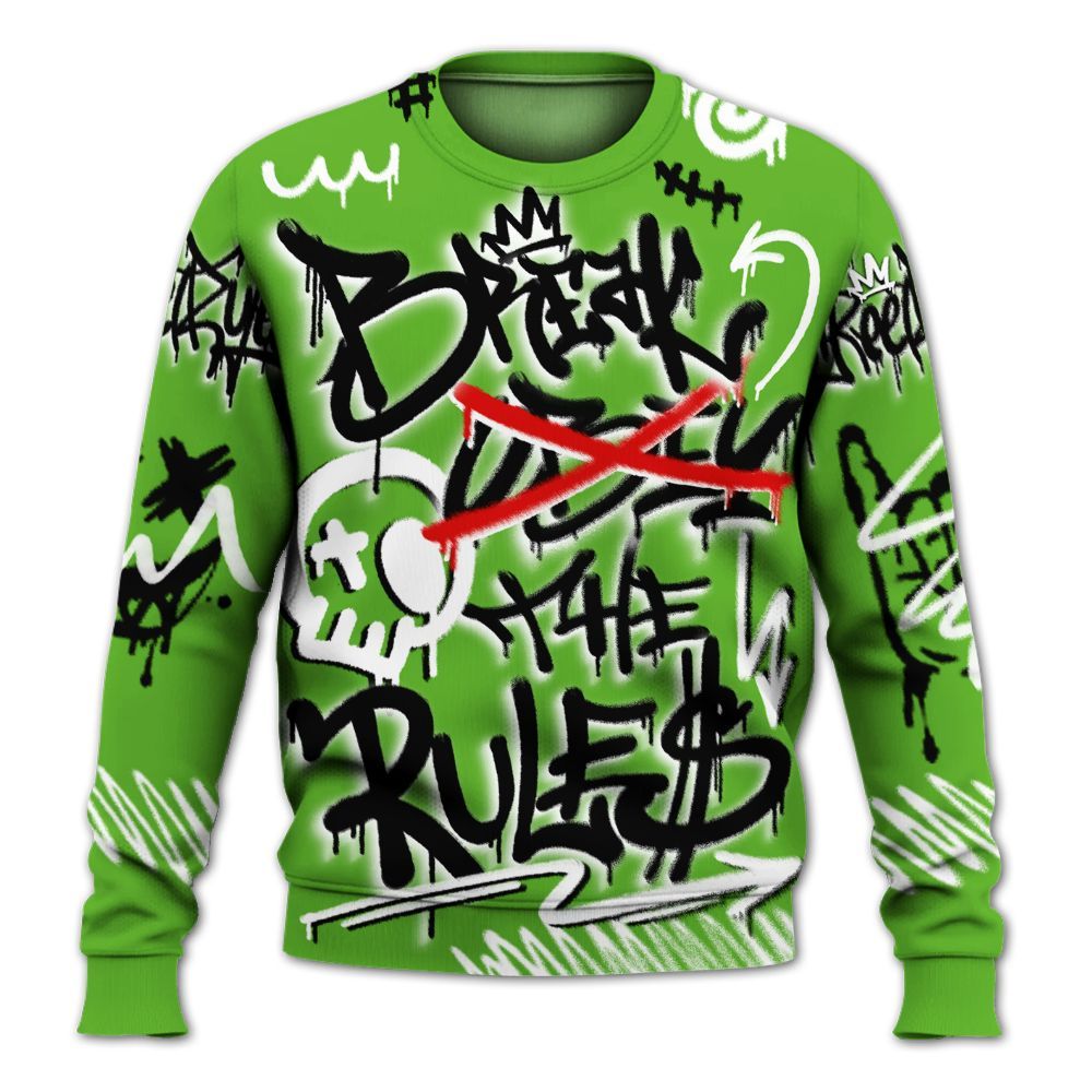 Sweatshirt To Match Air Foamposite One Volt - Break Rules Streetwear All Over Print