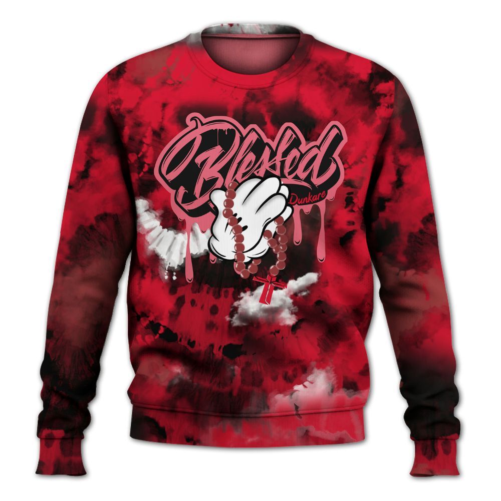 Sweatshirt To Match Air Max Sunder Gore Tex Fire Red - God Blessed Tie Dye All Over Print