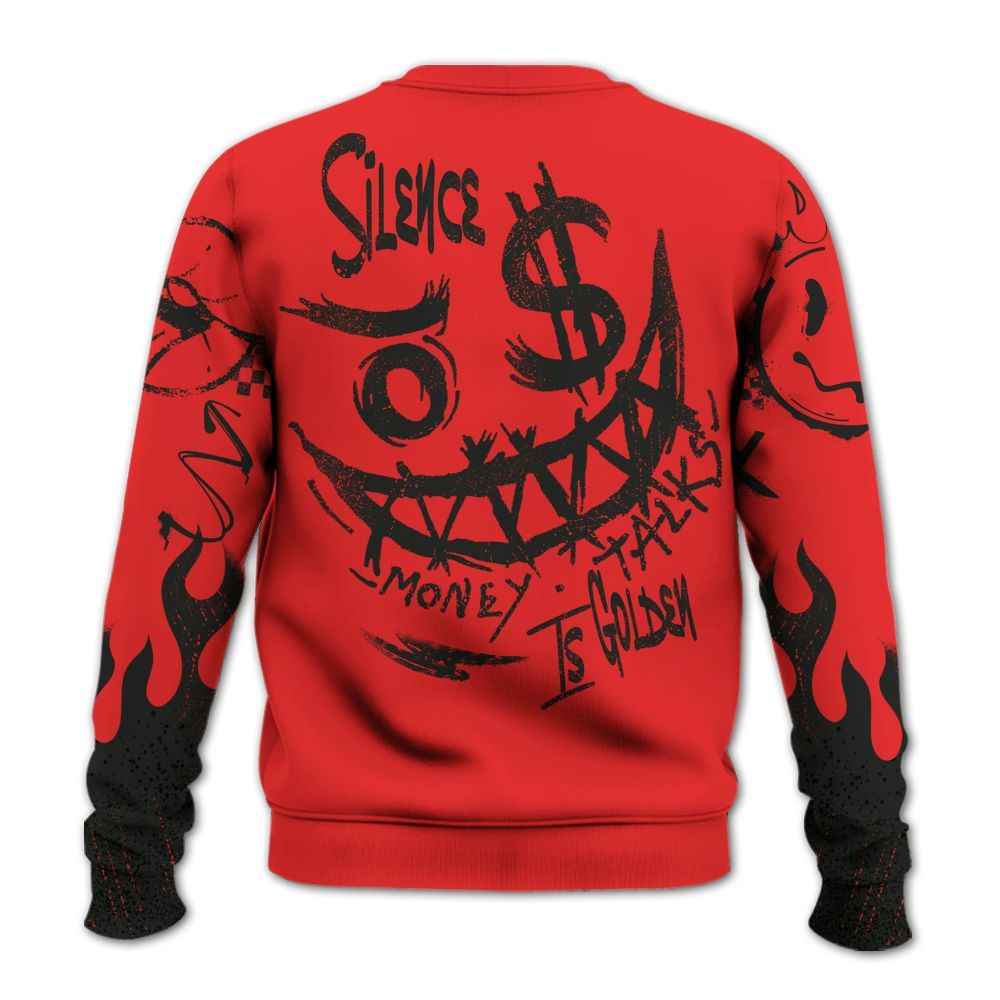 Sweatshirt To Match Red Thunder 4s - Mouth Burning Street Style All Over Print