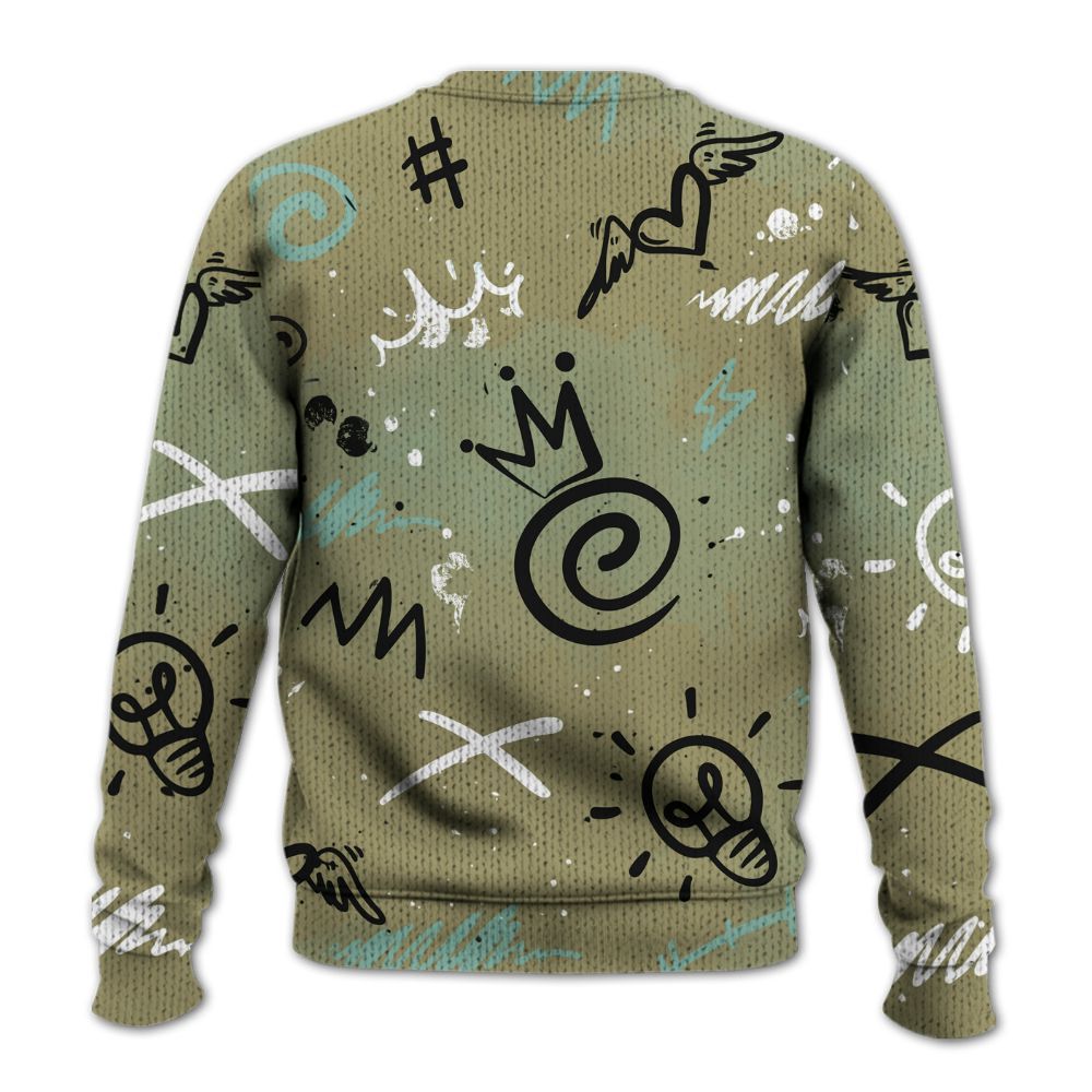 Knitted Sweater To Match Dunk Low Suede Olive Aura - Drip Been Di2ferent