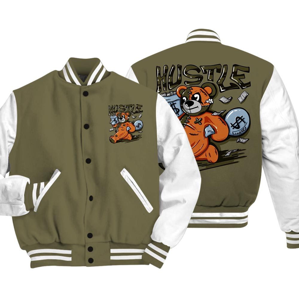 Varsity Jacket To Match Olive 5s Vasity Jacket - Hustles Bear Vasity Jacket Unisex