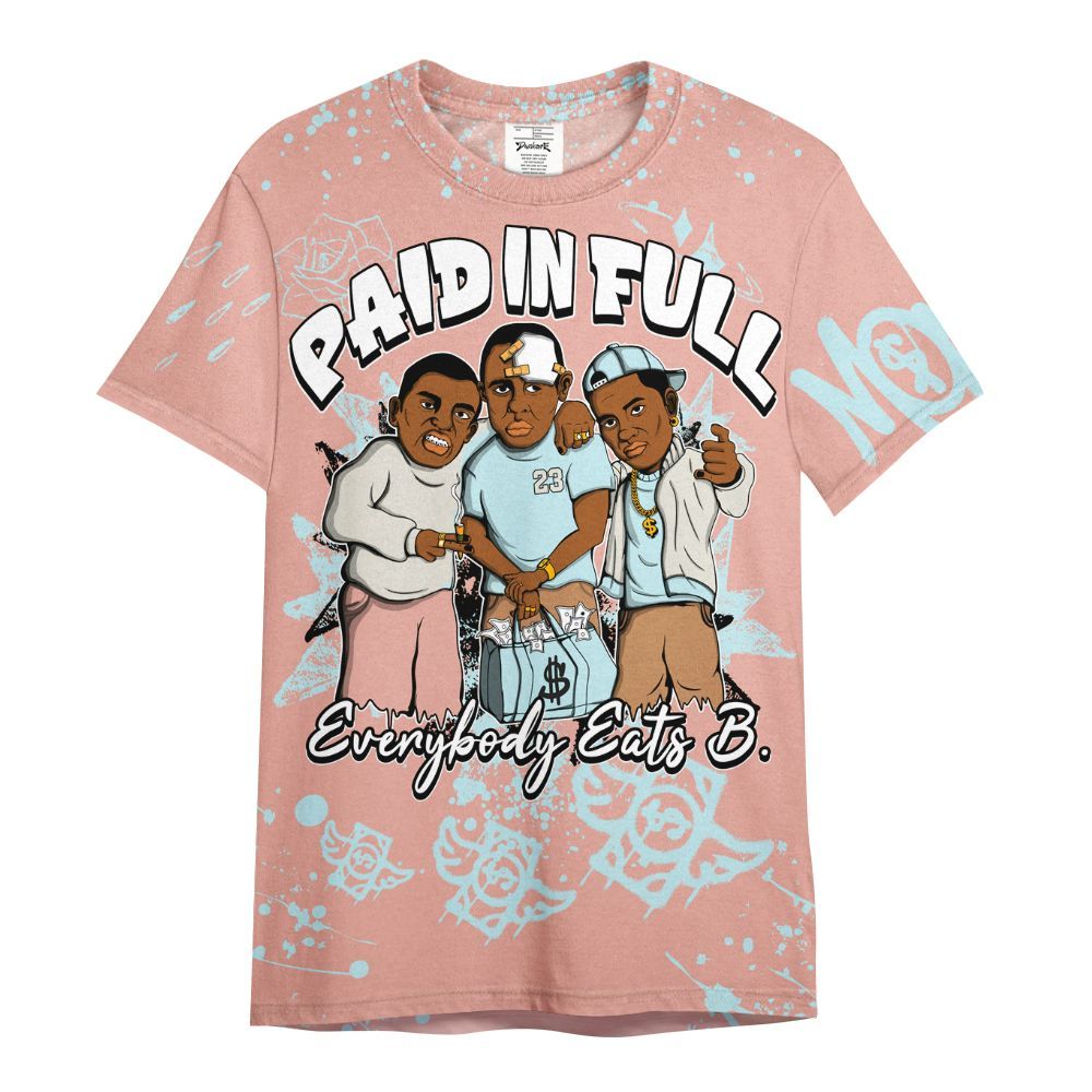 Shirt To Match Dunk Low Glacier Arctic - Everybody Paid In Full Crayon All Over Print