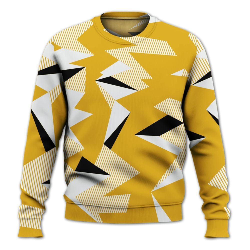 Sweatshirt To Match Vivid Sulfur 4s - Geometric Camouflage Pattern All Over Print