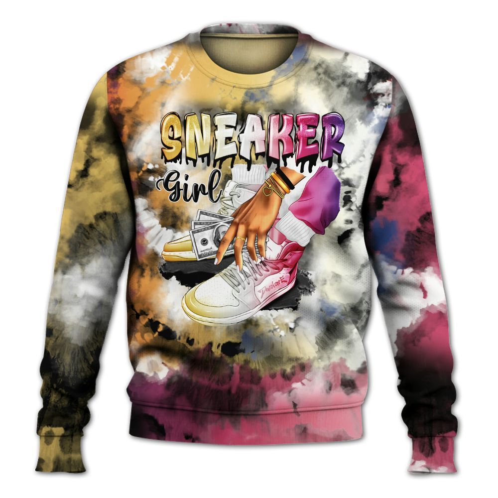 Sweatshirt To Match Air Griffey Max Los Angeles 1s - SNEAKER Girl Money Drip Tie Dye All Over Print