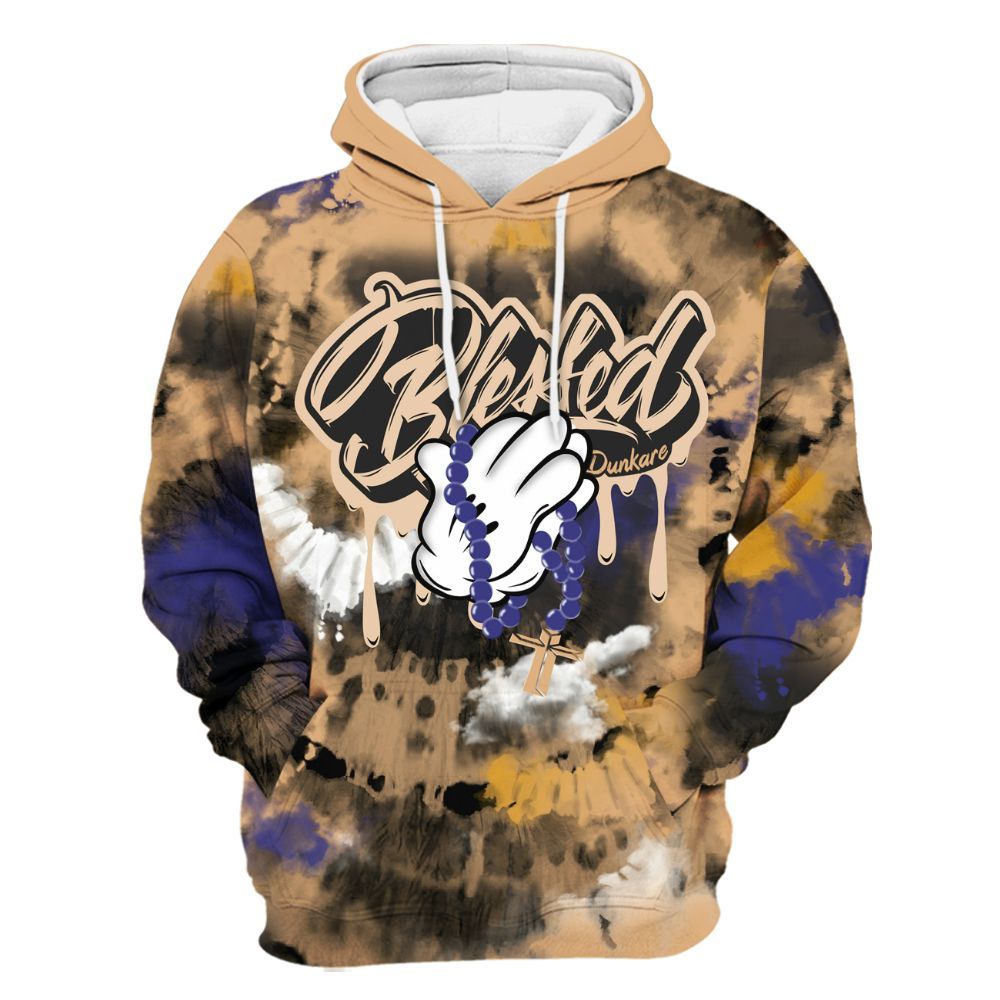 Hoodie To Match SE Afrobeats 7s - God Blessed Tie Dye All Over Print