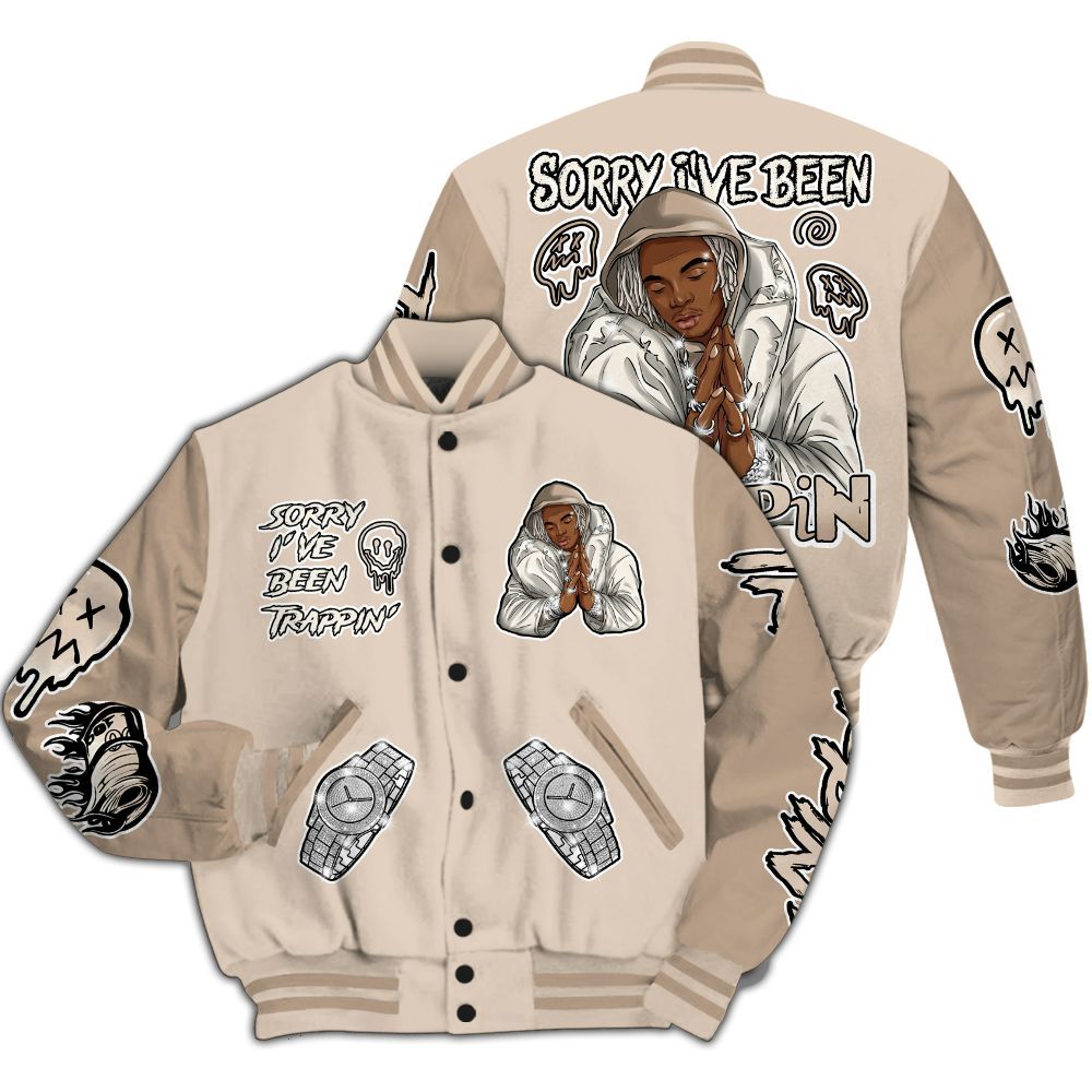 Varsity Jacket To Match Untouchable And Moments Cream - Trappin' Unique All Over Print