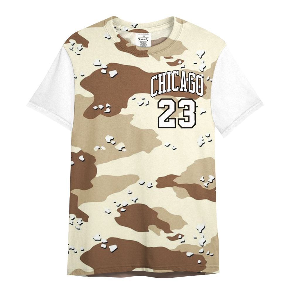 Shirt To Match Desert Camo 3s Varsity Jacket, Custom Name Chicago 23 All Over Print