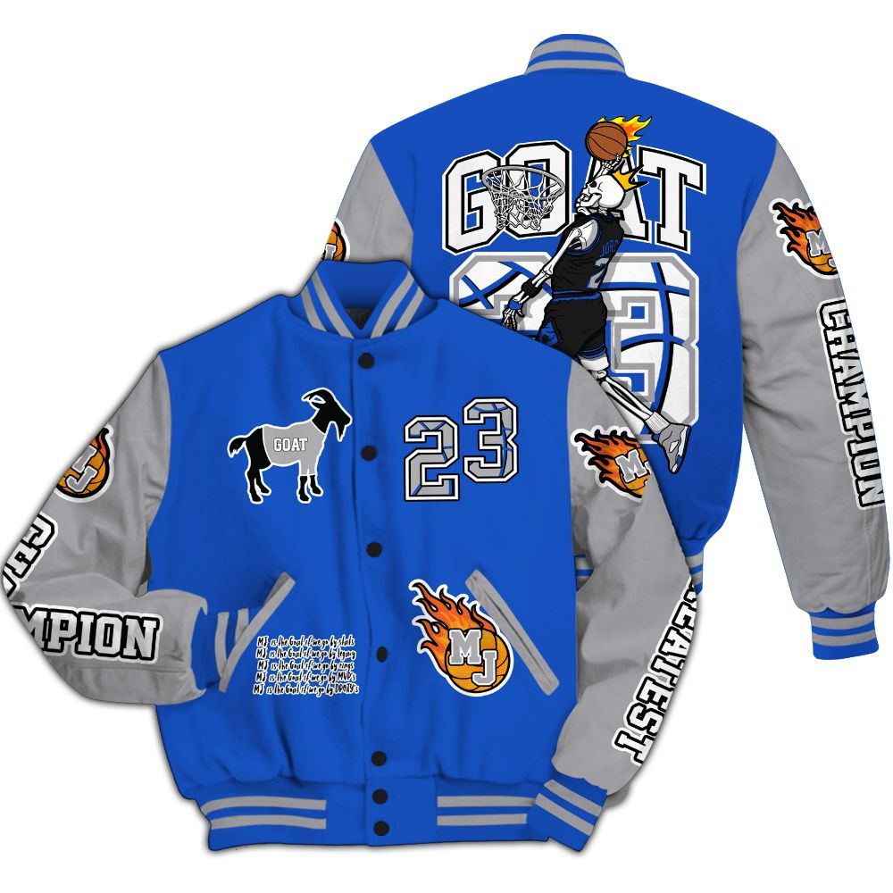 Varsity Jacket To Match Retro Stealth 5s - 23 G.0.A.T Jump Up Basketball All Over Print