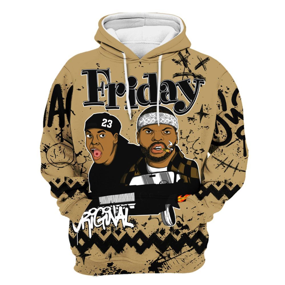Hoodie To Match Black LD 1000 - Friday Sneaker Crayon All Over Print