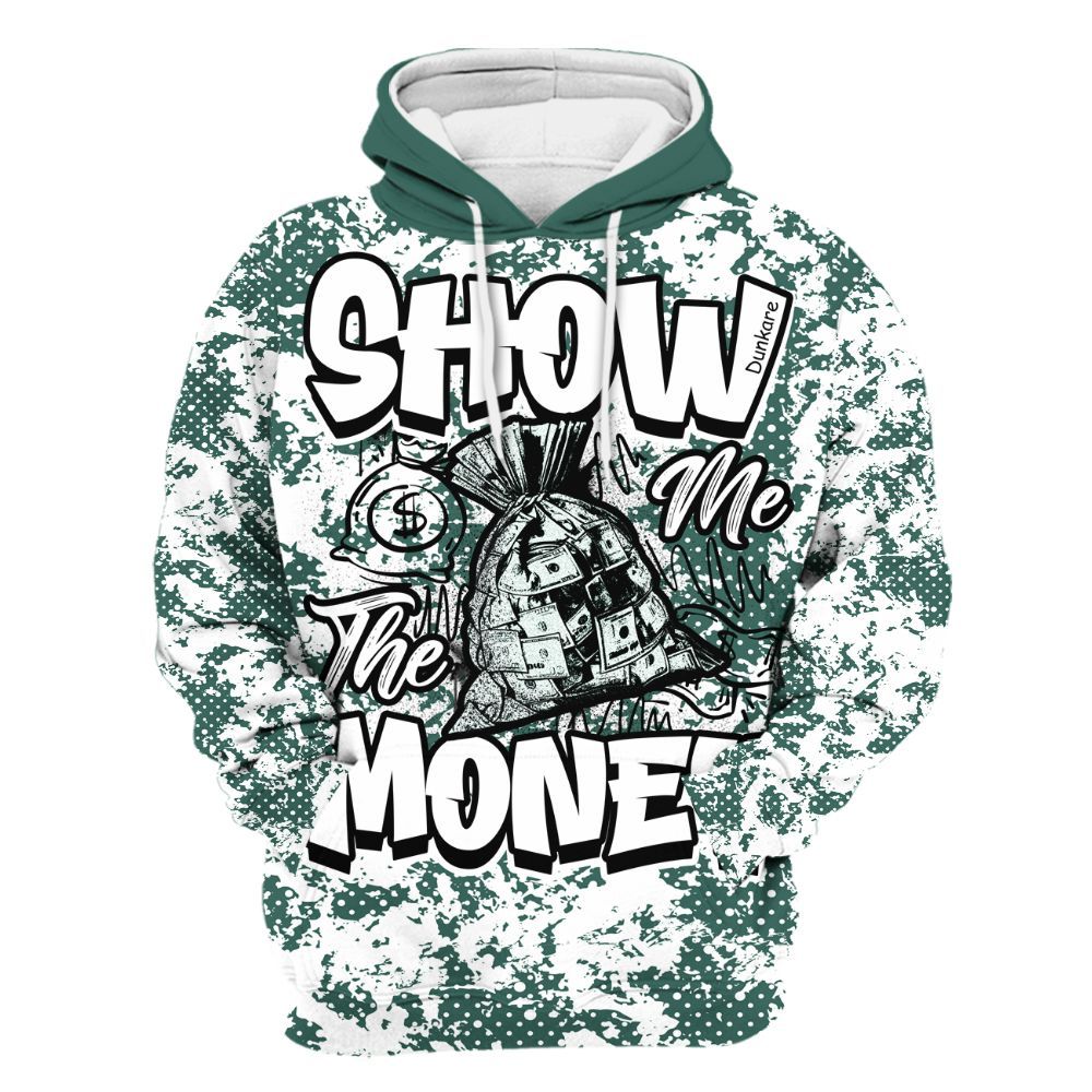 Hoodie To Match Low OG Oxidized Green 1s - Show Me The Money Retro All Over Print