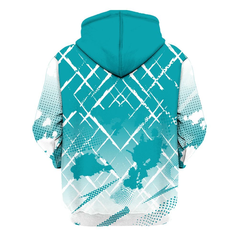 Hoodie To Match Air Griffey Max Aquamarine 1s - Halftone Stand Business Dripping All Over Print