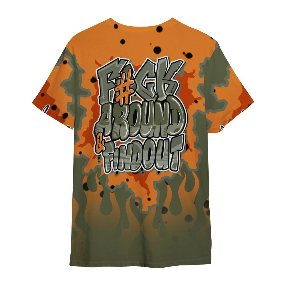 Shirt To Match Olive 5s - F Around Find Out Graphic Trapped All Over Print