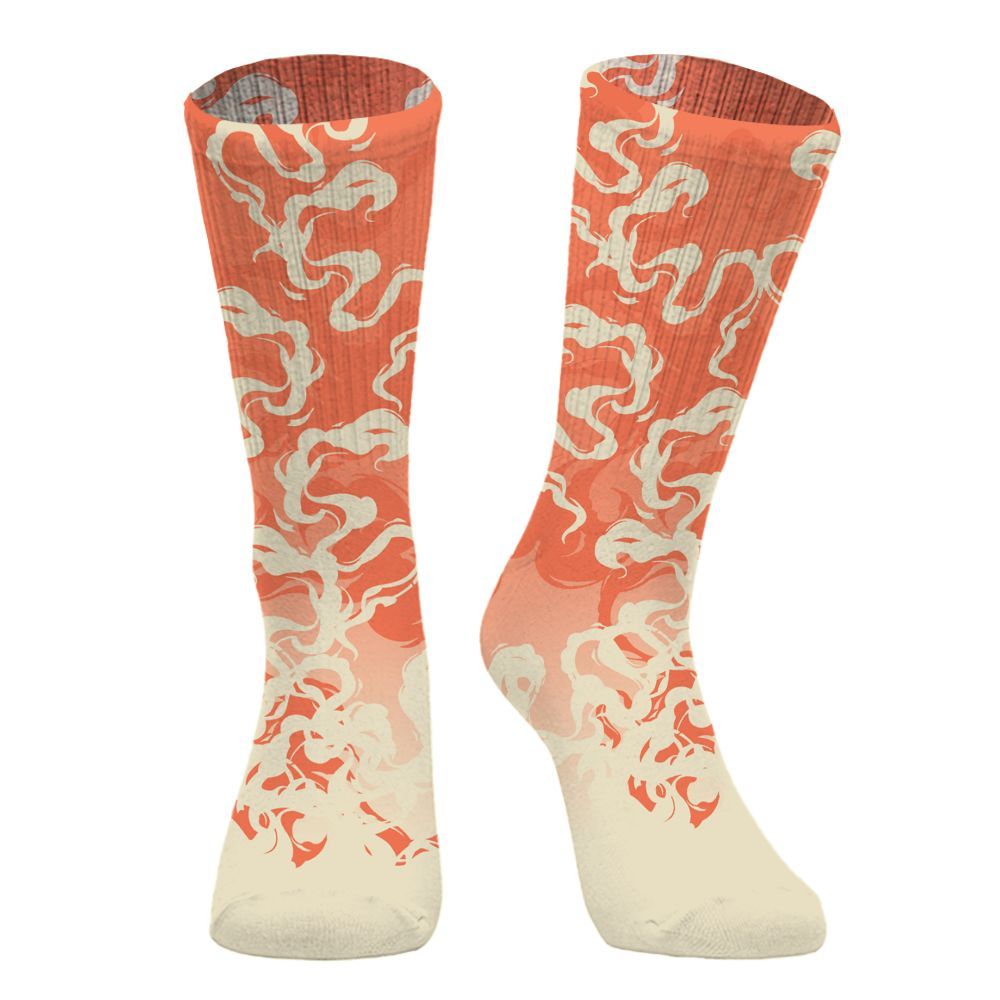 Sock To Match DJ Khaled Crimson Bliss 5s - Color Smoke Graphic