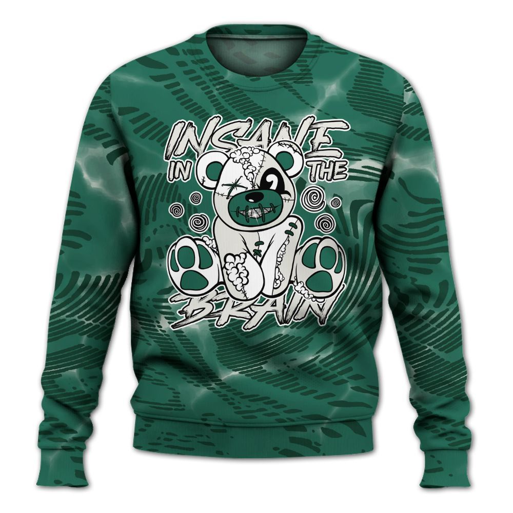 Sweatshirt To Match Oxidized Green 4s - Insanes Bear Fume All Over Print