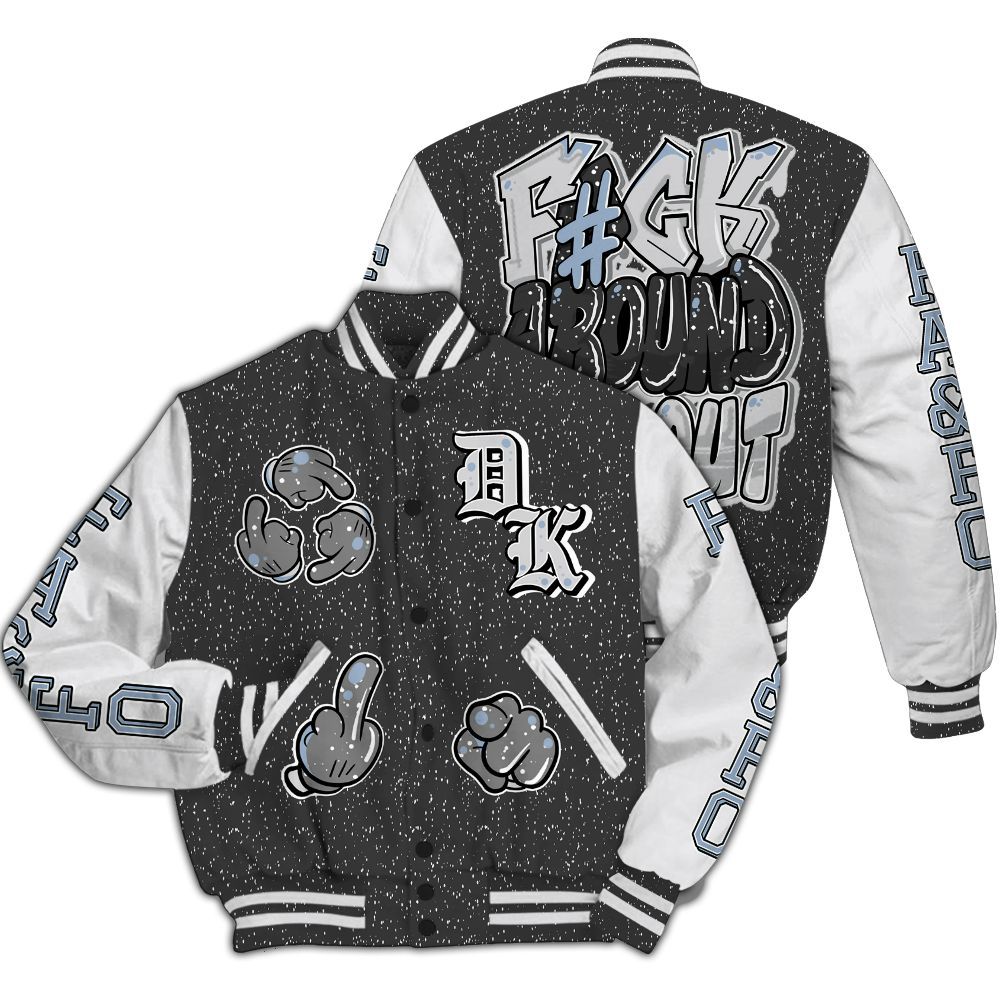 Varsity Jacket To Match Reverse Oreo 6s - F Around Find Out Graphic All Over Print