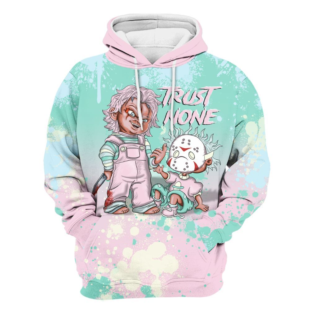 Hoodie To Match Retro Easter 5s - Trust No One Scary All Over Print