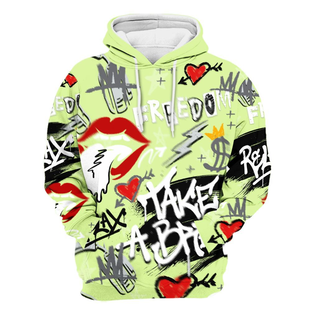 Hoodie To Match Smoke Grey Volt TR 1s - Take Break Freedom Graffiti Streetwear All Over Print
