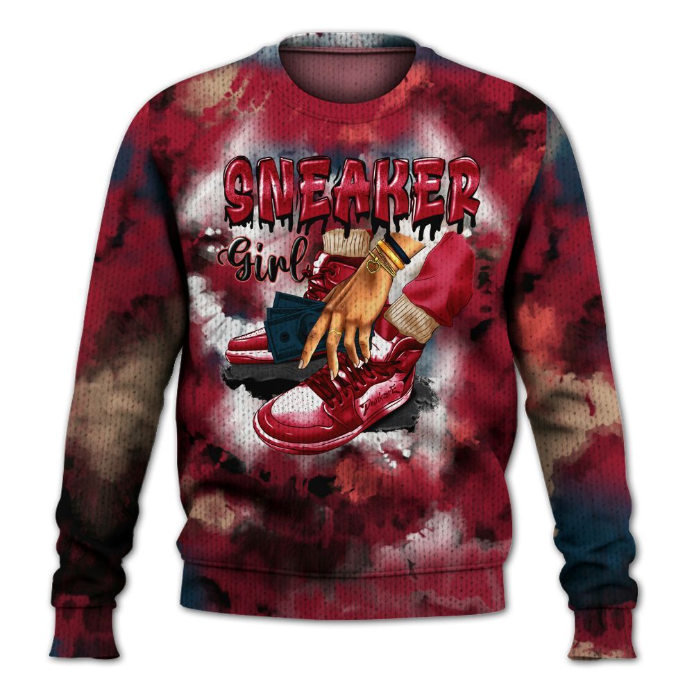 Knitted Sweater To Match Mid Multi Color 2022 1s - SNEAKER Girl Money Drip Tie Dye