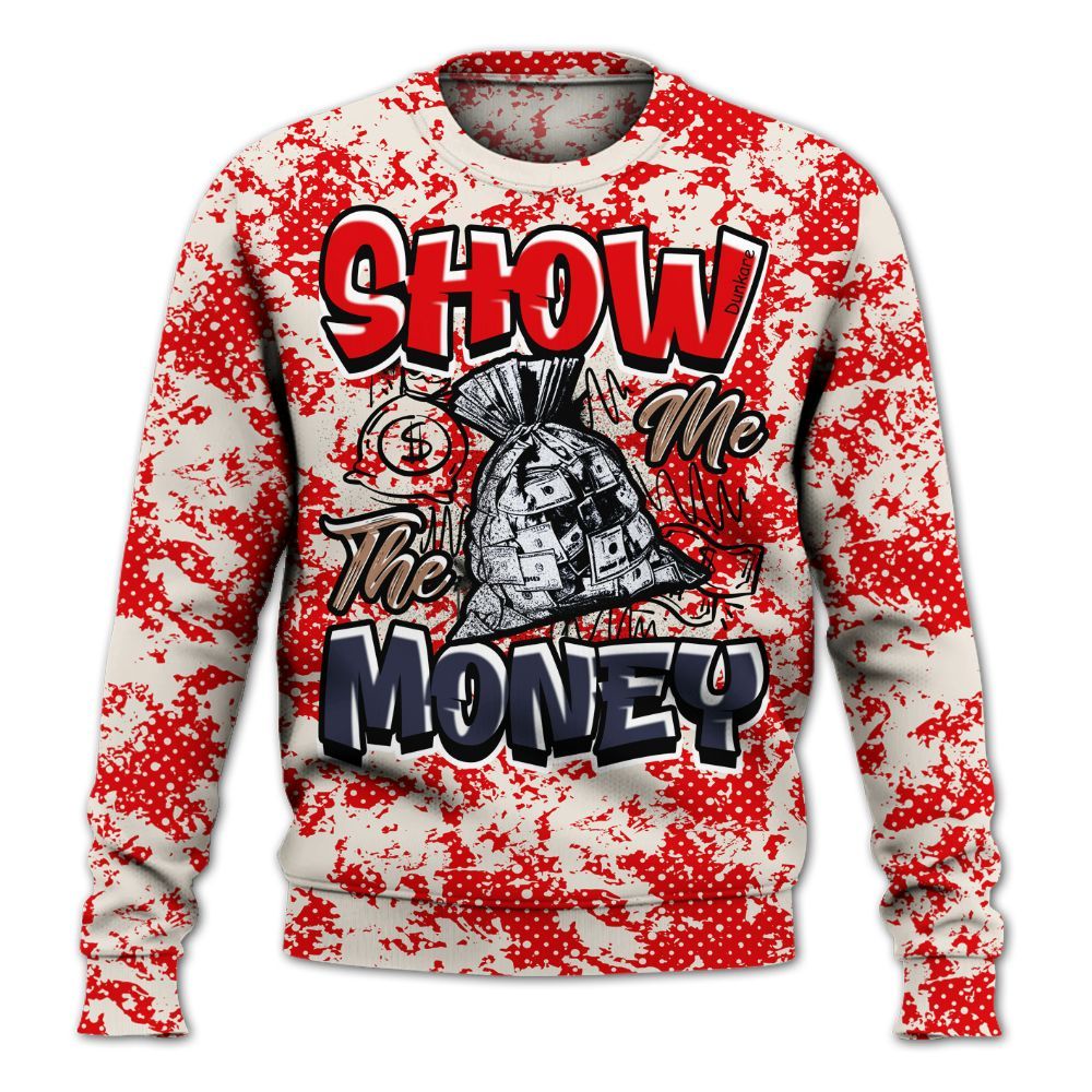 Sweatshirt To Match Low OG Howard University 1s - Show Me The Money Retro All Over Print
