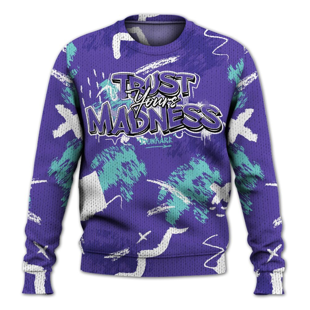 Knitted Sweater To Match Low Hornets 1s - Trust Your Madness Retro