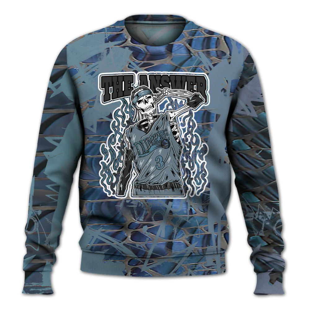 Sweatshirt To Match Air Foamposite Kazuya Mishima - Allen Answer Skeleton Messyz All Over Print